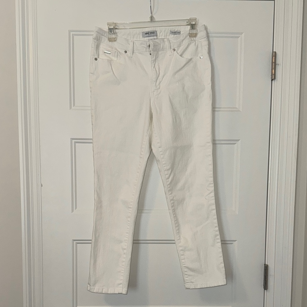 Nine West White Straight Leg Jeans